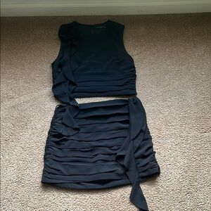 Abercrombie Black Ruched Skirt Set